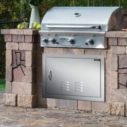 BBQ Access Door 24 In. W X 17 In. H Horizontal Island Door With Vents Stainless Steel Single Access Door -Patio Furniture Shop vevor outdoor kitchen doors 17x24ycspcgmdtfk1v0 31 1000