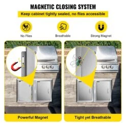 Outdoor Kitchen Door 16 In. W X 22 In. H Stainless Steel BBQ Access Door Single Access Door For Outside Cabinet -Patio Furniture Shop vevor outdoor kitchen doors 18yczjjczdkcgm001v0 fa 1000