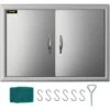 BBQ Access Door 28 In. W X 19 In. H Double BBQ Door Stainless Steel Outdoor Kitchen Doors For BBQ Island,Grill Station 1 BBQ Access Door 28 In. W X 19 In. H Double BBQ Door Stainless Steel Outdoor Kitchen Doors For BBQ Island,Grill Station -Patio Furniture Shop vevor outdoor kitchen doors 19x28cbxgcgskm001v0 64 1000