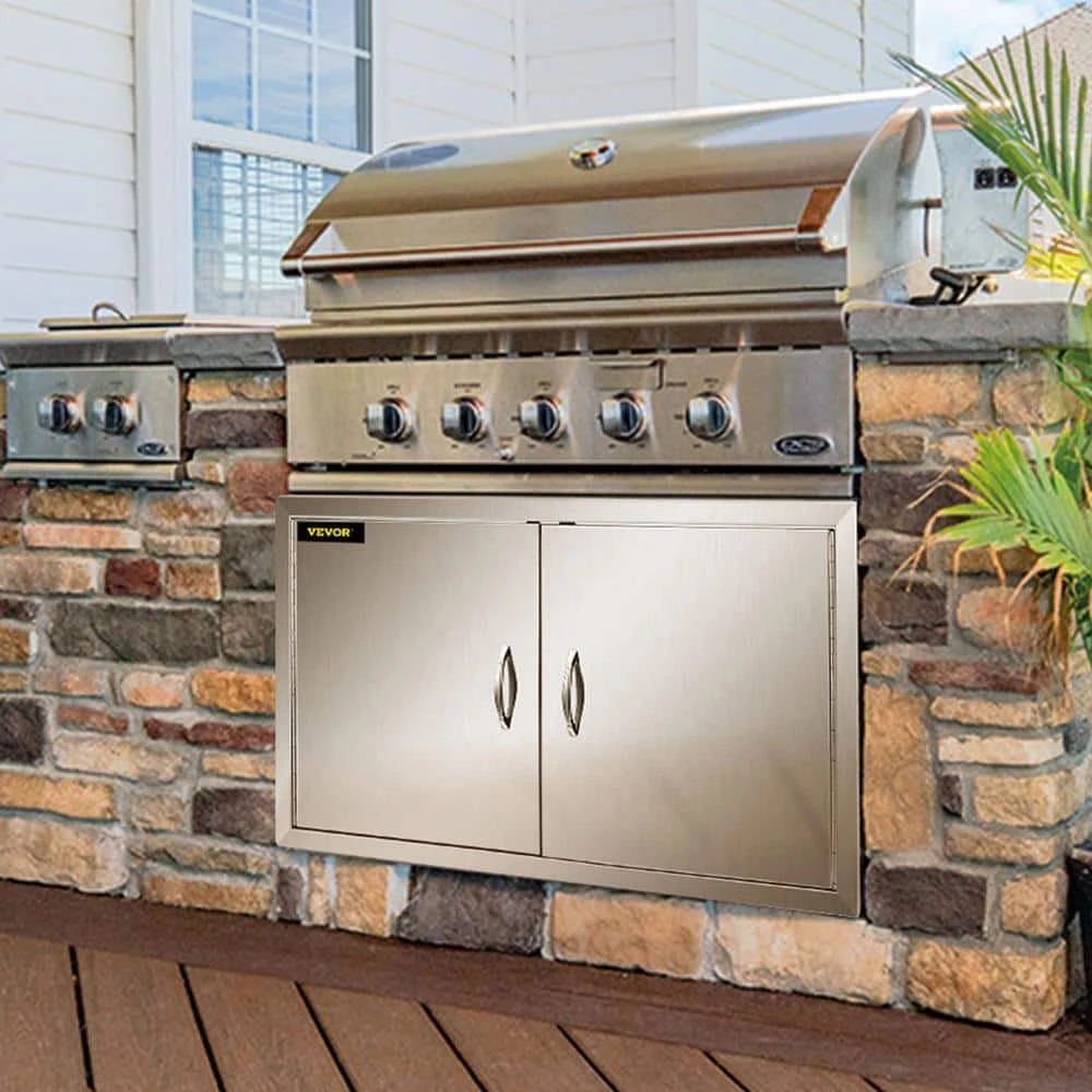 Outdoor Kitchen Doors 42 In. W X 21 In. H Double BBQ Door Stainless Steel BBQ Access Door 10 Outdoor Kitchen Doors 42 In. W X 21 In. H Double BBQ Door Stainless Steel BBQ Access Door - Image 8