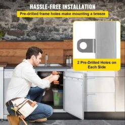 Outdoor Kitchen Doors 42 In. W X 21 In. H Double BBQ Door Stainless Steel BBQ Access Door 14 Outdoor Kitchen Doors 42 In. W X 21 In. H Double BBQ Door Stainless Steel BBQ Access Door -Patio Furniture Shop vevor outdoor kitchen doors 21 13x42x1 63skm1v0 44 1000