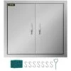 Double Door Outdoor Kitchen Access 26 X 24 In. Wall Construction Stainless Steel Flush Mount For BBQ Island -Patio Furniture Shop vevor outdoor kitchen doors 26yc304bxgsccgm01v0 64 1000