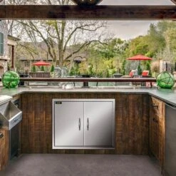 Outdoor Kitchen Doors 30.5 In. W X 21 In. H BBQ Kitchen Doors Wall Construction Outdoor Kitchen Access Door -Patio Furniture Shop vevor outdoor kitchen doors 30 5c 21cbxgskm01v0 31 1000