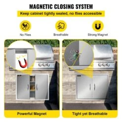 Outdoor Kitchen Doors 30.5 In. W X 21 In. H BBQ Kitchen Doors Wall Construction Outdoor Kitchen Access Door -Patio Furniture Shop vevor outdoor kitchen doors 30 5c 21cbxgskm01v0 fa 1000