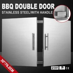 BBQ Access Double Door 30 In. W X 23 In. H BBQ Door Stainless Steel With Storage Shelf Outdoor Kitchen Doors -Patio Furniture Shop vevor outdoor kitchen doors 30ycbxgsjsskmcgm1v0 31 1000