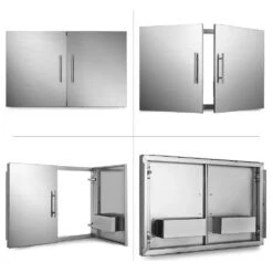 BBQ Access Double Door 30 In. W X 23 In. H BBQ Door Stainless Steel With Storage Shelf Outdoor Kitchen Doors -Patio Furniture Shop vevor outdoor kitchen doors 30ycbxgsjsskmcgm1v0 4f 1000