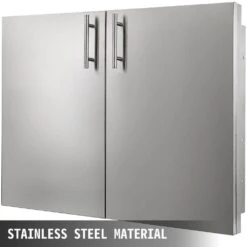BBQ Access Double Door 30 In. W X 23 In. H BBQ Door Stainless Steel With Storage Shelf Outdoor Kitchen Doors -Patio Furniture Shop vevor outdoor kitchen doors 30ycbxgsjsskmcgm1v0 c3 1000
