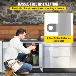 BBQ Double Access Door 31 In. W X 24 In. H BBQ Door Stainless Steel Wall Construction Kitchen Door For BBQ Island,Grill -Patio Furniture Shop vevor outdoor kitchen doors 31x24cbxgcgskm001v0 44 1000