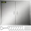 BBQ Double Access Door 31 In. W X 24 In. H BBQ Door Stainless Steel Wall Construction Kitchen Door For BBQ Island,Grill -Patio Furniture Shop vevor outdoor kitchen doors 31x24cbxgcgskm001v0 64 1000