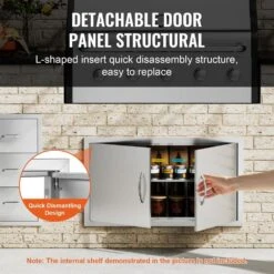Outdoor Kitchen Access 34.5 In. W X 19 In. H Wall Construction Stainless Steel Grill Doors For BBQ Island,Double Door 13 Outdoor Kitchen Access 34.5 In. W X 19 In. H Wall Construction Stainless Steel Grill Doors For BBQ Island,Double Door -Patio Furniture Shop vevor outdoor kitchen doors 34 5x19ycbxgskcgmv0 1f 1000