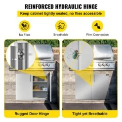 Stainless BBQ Doors 36 In. W X 23 In. H Grill Doors Double Access Door For Outside Cabinet 15 Stainless BBQ Doors 36 In. W X 23 In. H Grill Doors Double Access Door For Outside Cabinet -Patio Furniture Shop vevor outdoor kitchen doors 36ycbxgsjsskmcgm1v0 fa 1000