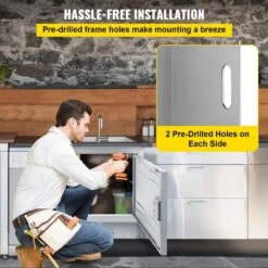 Vented Access Door 12 In. X 12 In. Single Access Door With Lock Outdoor Cooking Doors Flush Mount Vented Utility Door -Patio Furniture Shop vevor outdoor kitchen doors bxgcgm30412w12h01v0 44 1000