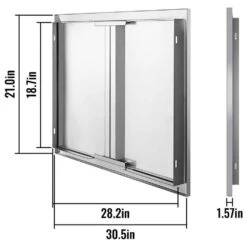 Outdoor Kitchen Cabinets Door 30.5 In. W X 21 In. H Grill Doors With Recessed Handle Access Door For BBQ Island 16 Outdoor Kitchen Cabinets Door 30.5 In. W X 21 In. H Grill Doors With Recessed Handle Access Door For BBQ Island -Patio Furniture Shop vevor outdoor kitchen doors bxgcgmxksk30 5x21v0 76 1000