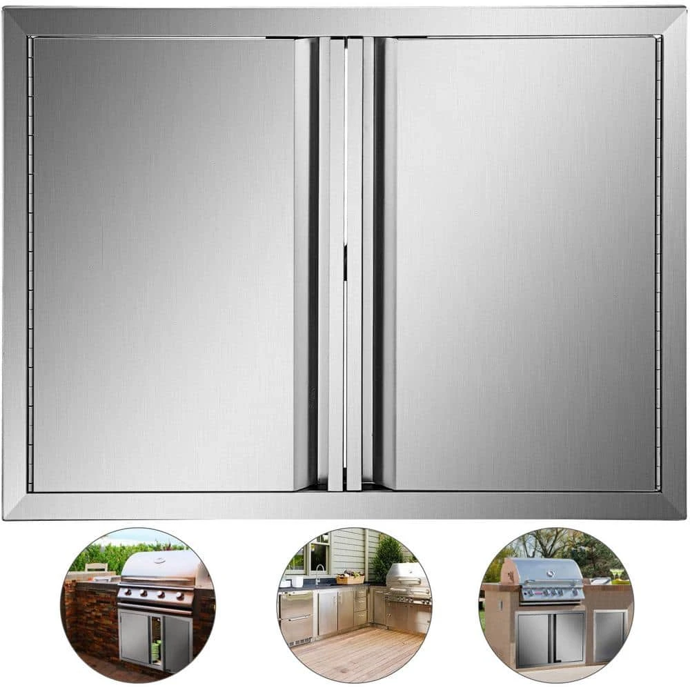 BBQ Access Door 24 In. W X 24 In. H Double BBQ Door Stainless Steel With Recessed Handle Outdoor Kitchen Doors 3 BBQ Access Door 24 In. W X 24 In. H Double BBQ Door Stainless Steel With Recessed Handle Outdoor Kitchen Doors