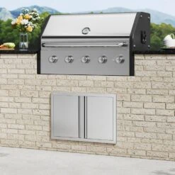 BBQ Access Door 28 In. W X 19 In. H Double BBQ Door Stainless Steel With Recessed Handle Outdoor Kitchen Doors 17 BBQ Access Door 28 In. W X 19 In. H Double BBQ Door Stainless Steel With Recessed Handle Outdoor Kitchen Doors -Patio Furniture Shop vevor outdoor kitchen doors bxgcgmxkskm28x191v0 31 1000