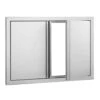 BBQ Access Door 28 In. W X 19 In. H Double BBQ Door Stainless Steel With Recessed Handle Outdoor Kitchen Doors -Patio Furniture Shop vevor outdoor kitchen doors bxgcgmxkskm28x191v0 64 1000