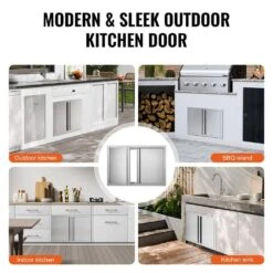 BBQ Access Door 28 In. W X 19 In. H Double BBQ Door Stainless Steel With Recessed Handle Outdoor Kitchen Doors 15 BBQ Access Door 28 In. W X 19 In. H Double BBQ Door Stainless Steel With Recessed Handle Outdoor Kitchen Doors -Patio Furniture Shop vevor outdoor kitchen doors bxgcgmxkskm28x191v0 fa 1000