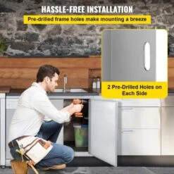 31 In. W X 24 In. H Stainless Steel BBQ Access Door With Recessed Handle Outdoor Kitchen Doors For Outside Cabinet 14 31 In. W X 24 In. H Stainless Steel BBQ Access Door With Recessed Handle Outdoor Kitchen Doors For Outside Cabinet -Patio Furniture Shop vevor outdoor kitchen doors bxgcgmxkskm31x241v0 44 1000