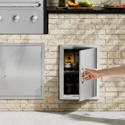 Single Outdoor Kitchen Door 16 In. W X 22 In. H BBQ Access Door Stainless Steel Flush Mount Door Wall Vertical Door -Patio Furniture Shop vevor outdoor kitchen doors dmmbscjm16x2gr6d9v0 31 1000