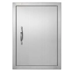 Single Outdoor Kitchen Door 16 In. W X 22 In. H BBQ Access Door Stainless Steel Flush Mount Door Wall Vertical Door