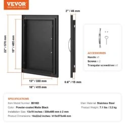 16 In. W X 22 In. H Single Outdoor Kitchen Door BBQ Access Door Cold Plate Flush Mount Door Wall Vertical Door -Patio Furniture Shop vevor outdoor kitchen doors dmmbscjm16x2hchidv0 76 1000
