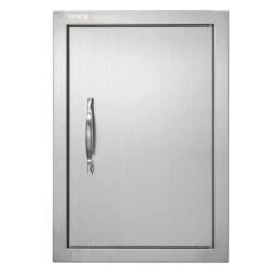 Single Outdoor Kitchen Door 14 In. W X 20 In. H BBQ Access Door Stainless Steel Flush Mount Door Wall Vertical Door
