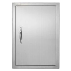 Single Outdoor Kitchen Door 18 In. W X 24 In. H BBQ Access Door Stainless Steel Flush Mount Door Wall Vertical Door