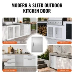 Single Outdoor Kitchen Door 18 In. W X 24 In. H BBQ Access Door Stainless Steel Flush Mount Door Wall Vertical Door 15 Single Outdoor Kitchen Door 18 In. W X 24 In. H BBQ Access Door Stainless Steel Flush Mount Door Wall Vertical Door -Patio Furniture Shop vevor outdoor kitchen doors dmmbscjmys18ht3rav0 fa 1000