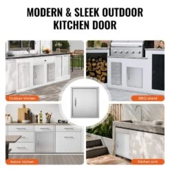 Single Outdoor Kitchen Door 18 In. W X 20 In. H BBQ Access Door Stainless Steel Flush Mount Door -Patio Furniture Shop vevor outdoor kitchen doors dmmbscjmys18q96civ0 fa 1000