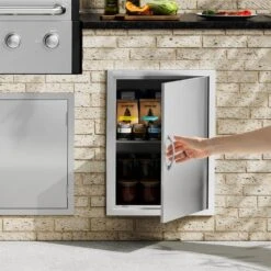 20 In. W X 27 In. H Single Outdoor Kitchen Door BBQ Access Door Stainless Steel Flush Mount Door Wall Vertical Door -Patio Furniture Shop vevor outdoor kitchen doors dmmbscjmys20ijmlfv0 31 1000