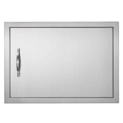 Single Outdoor Kitchen Door 24 In. W X 17 In. H BBQ Access Door Stainless Steel Flush Mount Door Wall Vertical Door
