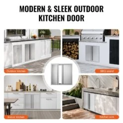Double Outdoor Kitchen Door 24 In. W X 24 In. H BBQ Access Door Stainless Steel Flush Mount Door Wall Vertical Door 15 Double Outdoor Kitchen Door 24 In. W X 24 In. H BBQ Access Door Stainless Steel Flush Mount Door Wall Vertical Door -Patio Furniture Shop vevor outdoor kitchen doors smabscjmys24y71ubv0 fa 1000