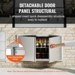 Double Outdoor Kitchen Door 36 In. W X 21 In. H BBQ Access Door Stainless Steel Flush Mount Door With Recessed Handles -Patio Furniture Shop vevor outdoor kitchen doors smabscjmys36j2tr1v0 1f 1000
