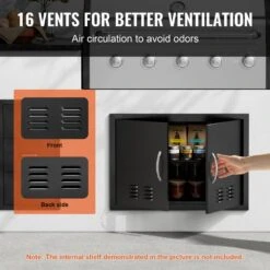 Double Outdoor Kitchen Door 30 In. W X 21 In. H BBQ Access Door Cold Plate Flush Mount Door Wall Vertical Door 13 Double Outdoor Kitchen Door 30 In. W X 21 In. H BBQ Access Door Cold Plate Flush Mount Door Wall Vertical Door -Patio Furniture Shop vevor outdoor kitchen doors smmbscjmhs30rl2l0v0 1f 1000