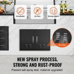 Double Outdoor Kitchen Door 30 In. W X 21 In. H BBQ Access Door Cold Plate Flush Mount Door Wall Vertical Door 12 Double Outdoor Kitchen Door 30 In. W X 21 In. H BBQ Access Door Cold Plate Flush Mount Door Wall Vertical Door -Patio Furniture Shop vevor outdoor kitchen doors smmbscjmhs30rl2l0v0 4f 1000