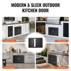 Double Outdoor Kitchen Door 30 In. W X 21 In. H BBQ Access Door Cold Plate Flush Mount Door Wall Vertical Door 15 Double Outdoor Kitchen Door 30 In. W X 21 In. H BBQ Access Door Cold Plate Flush Mount Door Wall Vertical Door -Patio Furniture Shop vevor outdoor kitchen doors smmbscjmhs30rl2l0v0 fa 1000