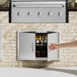 Double Outdoor Kitchen Door 30 In. W X 21 In. H BBQ Access Door Stainless Steel Flush Mount Door 17 Double Outdoor Kitchen Door 30 In. W X 21 In. H BBQ Access Door Stainless Steel Flush Mount Door -Patio Furniture Shop vevor outdoor kitchen doors smmbscjmys30hbdq7v0 31 1000