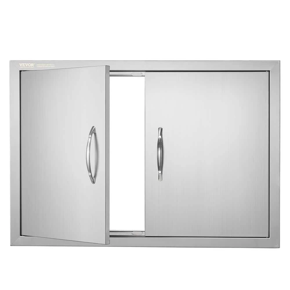 Double Outdoor Kitchen Door 30 In. W X 21 In. H BBQ Access Door Stainless Steel Flush Mount Door 3 Double Outdoor Kitchen Door 30 In. W X 21 In. H BBQ Access Door Stainless Steel Flush Mount Door