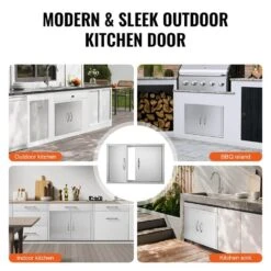 Double Outdoor Kitchen Door 30 In. W X 21 In. H BBQ Access Door Stainless Steel Flush Mount Door 15 Double Outdoor Kitchen Door 30 In. W X 21 In. H BBQ Access Door Stainless Steel Flush Mount Door -Patio Furniture Shop vevor outdoor kitchen doors smmbscjmys30hbdq7v0 fa 1000