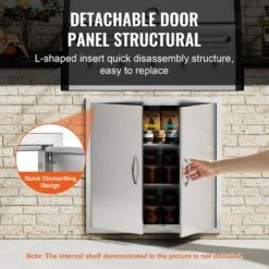 Double Outdoor Kitchen Door 31 In. W X 31 In. H BBQ Access Door Stainless Steel Flush Mount Door Wall Vertical Door 13 Double Outdoor Kitchen Door 31 In. W X 31 In. H BBQ Access Door Stainless Steel Flush Mount Door Wall Vertical Door -Patio Furniture Shop vevor outdoor kitchen doors smmbscjmys311k36zv0 1f 1000