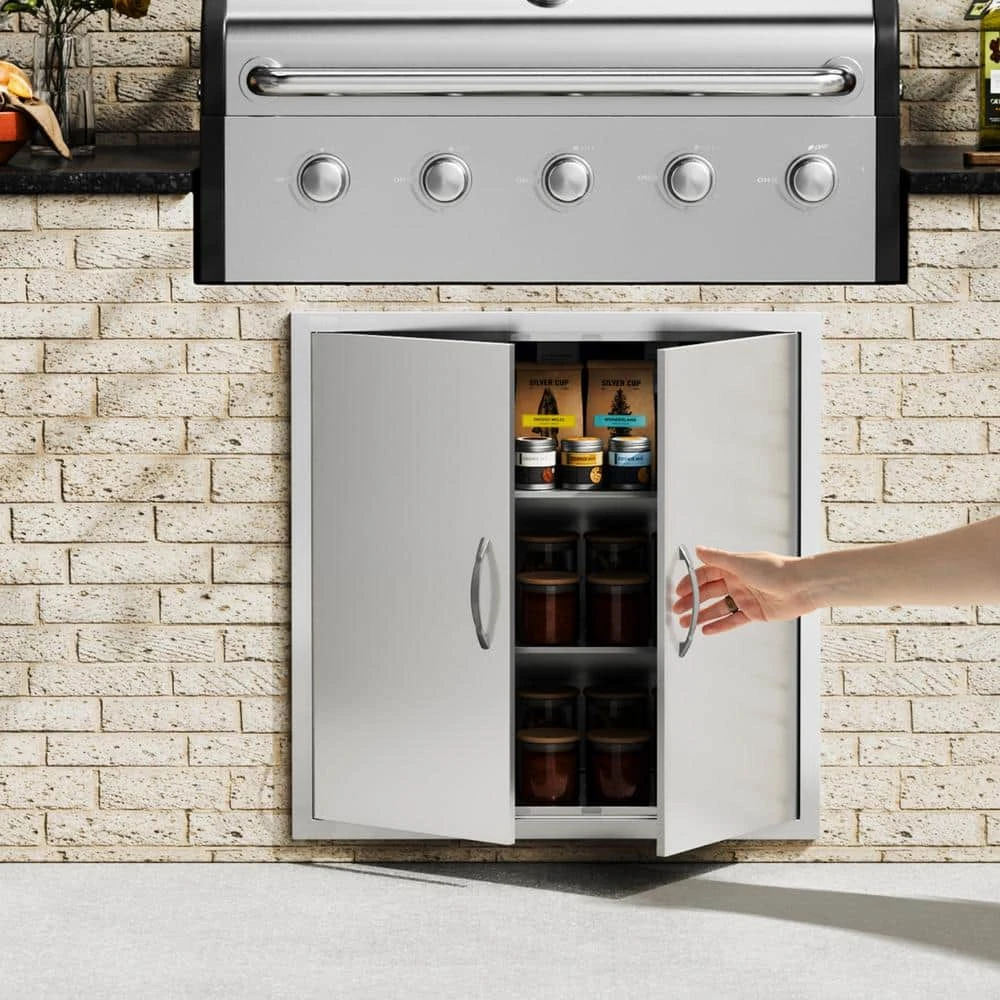 Double Outdoor Kitchen Door 31 In. W X 31 In. H BBQ Access Door Stainless Steel Flush Mount Door Wall Vertical Door 10 Double Outdoor Kitchen Door 31 In. W X 31 In. H BBQ Access Door Stainless Steel Flush Mount Door Wall Vertical Door - Image 8