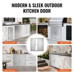 Double Outdoor Kitchen Door 31 In. W X 31 In. H BBQ Access Door Stainless Steel Flush Mount Door Wall Vertical Door 15 Double Outdoor Kitchen Door 31 In. W X 31 In. H BBQ Access Door Stainless Steel Flush Mount Door Wall Vertical Door -Patio Furniture Shop vevor outdoor kitchen doors smmbscjmys311k36zv0 fa 1000