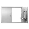 Double Outdoor Kitchen Door 31 In. W X 24 In. H BBQ Access Door Stainless Steel Flush Mount Door Wall Vertical Door -Patio Furniture Shop vevor outdoor kitchen doors smmbscjmys31ipp30v0 64 1000