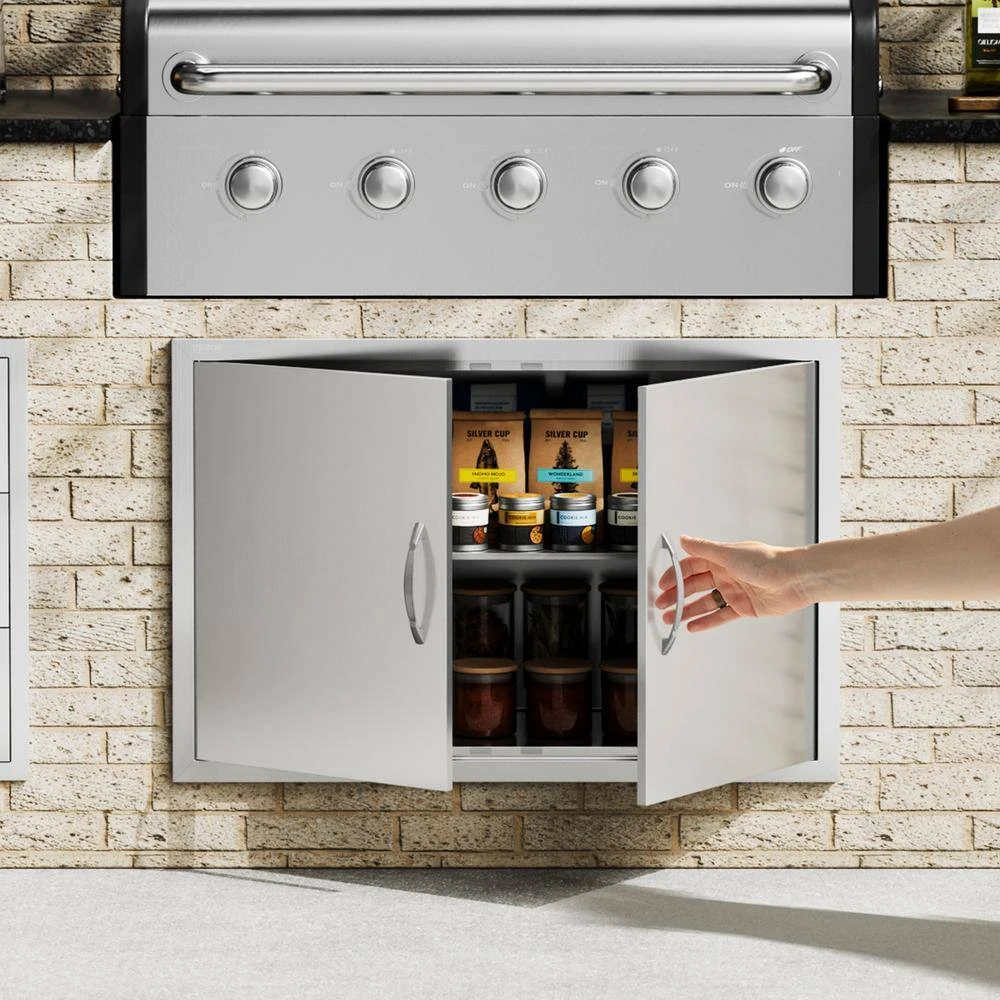 Double Outdoor Kitchen Door 35 In. W X 24 In. H BBQ Access Door Stainless Steel Flush Mount Door Wall Vertical Door 10 Double Outdoor Kitchen Door 35 In. W X 24 In. H BBQ Access Door Stainless Steel Flush Mount Door Wall Vertical Door - Image 8