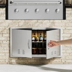 Double Outdoor Kitchen Door 36 In. W X 21 In. H BBQ Access Door Stainless Steel Flush Mount Door With Handles And Vents 17 Double Outdoor Kitchen Door 36 In. W X 21 In. H BBQ Access Door Stainless Steel Flush Mount Door With Handles And Vents -Patio Furniture Shop vevor outdoor kitchen doors smmbscjmys36i3iiav0 31 1000