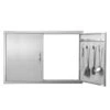 Double Outdoor Kitchen Door 39 In. W X 26 In. H BBQ Access Door Stainless Steel Flush Mount Door Wall Vertical Door -Patio Furniture Shop vevor outdoor kitchen doors smmbscjmys39maf9xv0 64 1000