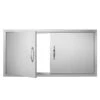 Double Outdoor Kitchen Door 42 In. W X 21 In. H BBQ Access Door Stainless Steel Flush Mount Door Wall Vertical Door -Patio Furniture Shop vevor outdoor kitchen doors smmbscjmys427rzkfv0 64 1000