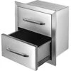 17.7 In. W X 20.5 In. H X 12.5 In. D Outdoor Kitchen Drawers Stainless Steel Flush Mount Double BBQ Access Drawers -Patio Furniture Shop vevor outdoor kitchen drawers 18x15yc2cbxgctg01v0 64 1000