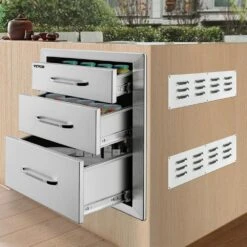 14 In. W X 20.3 In. H X 23 In. D Outdoor Kitchen Drawers Flush Mount Triple Drawers Stainless Steel Access Drawer -Patio Furniture Shop vevor outdoor kitchen drawers 20 25x14yc3cbxgctv0 31 1000