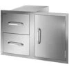 Outdoor Kitchen Door Drawer Combo 32.5 In. W X 21.6 In. H X 20.5 In. D BBQ Island Drawers With Handles Access Door -Patio Furniture Shop vevor outdoor kitchen drawers ctg20 5x22x330001v0 64 1000